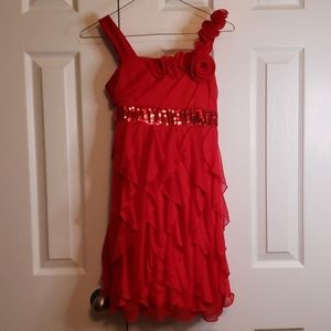 Red Ruffle Dress